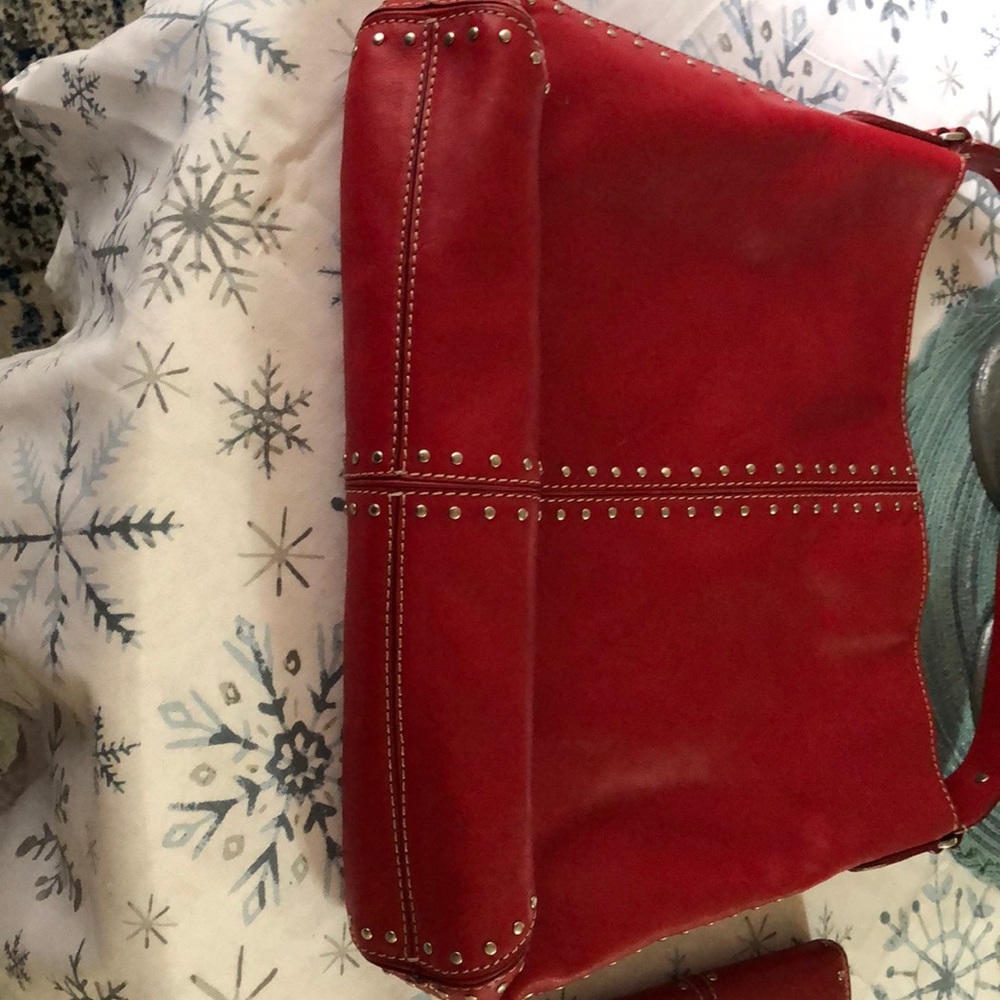 Michael Kors holiday red bag & wallet - Picture 2 of 5